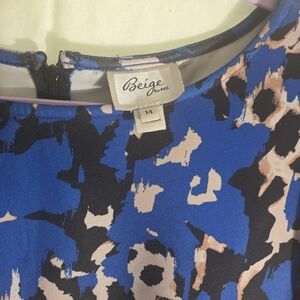 Beige by ECI Vibrant Blue and Black Dress